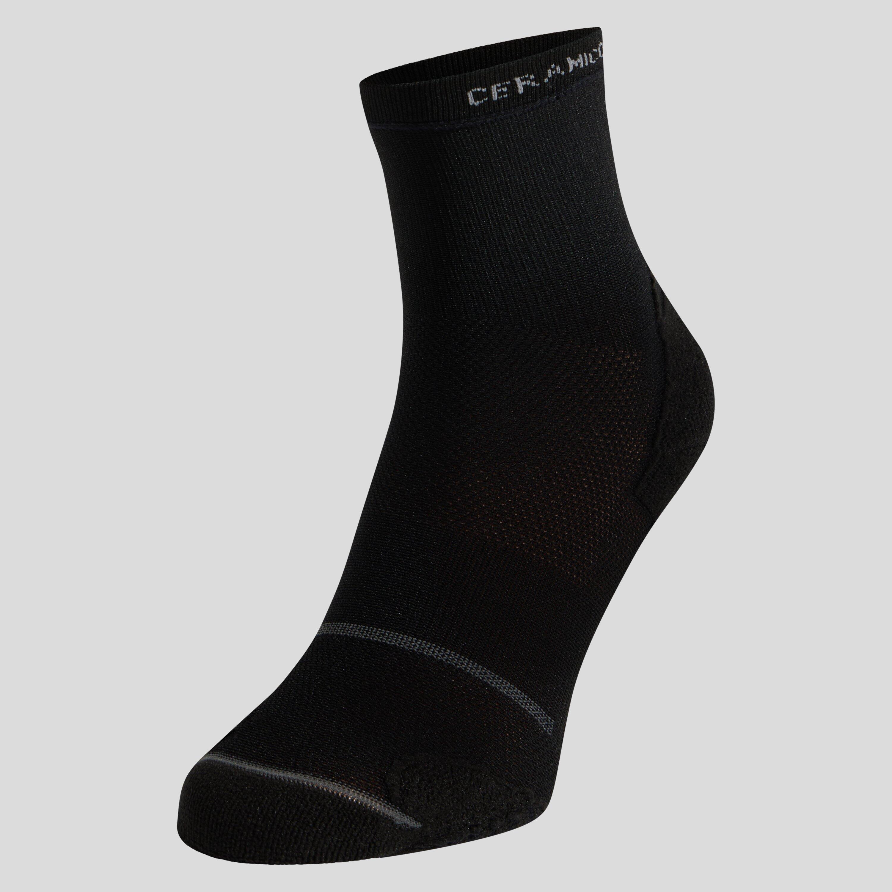 Odlo - Chaussettes De Cyclisme Mi-hautes Réfléchissantes Ceramicool Odlo - Chaussettes - Marron|vert - 35/38 - Decathlon