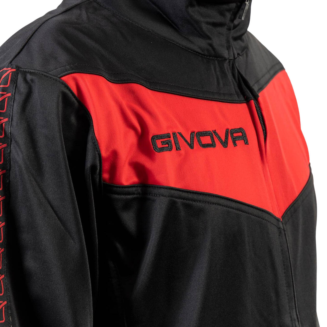 Conjunto Desportivo Givova Visa Triacetato Vermelho/preto 2xl 3/5
