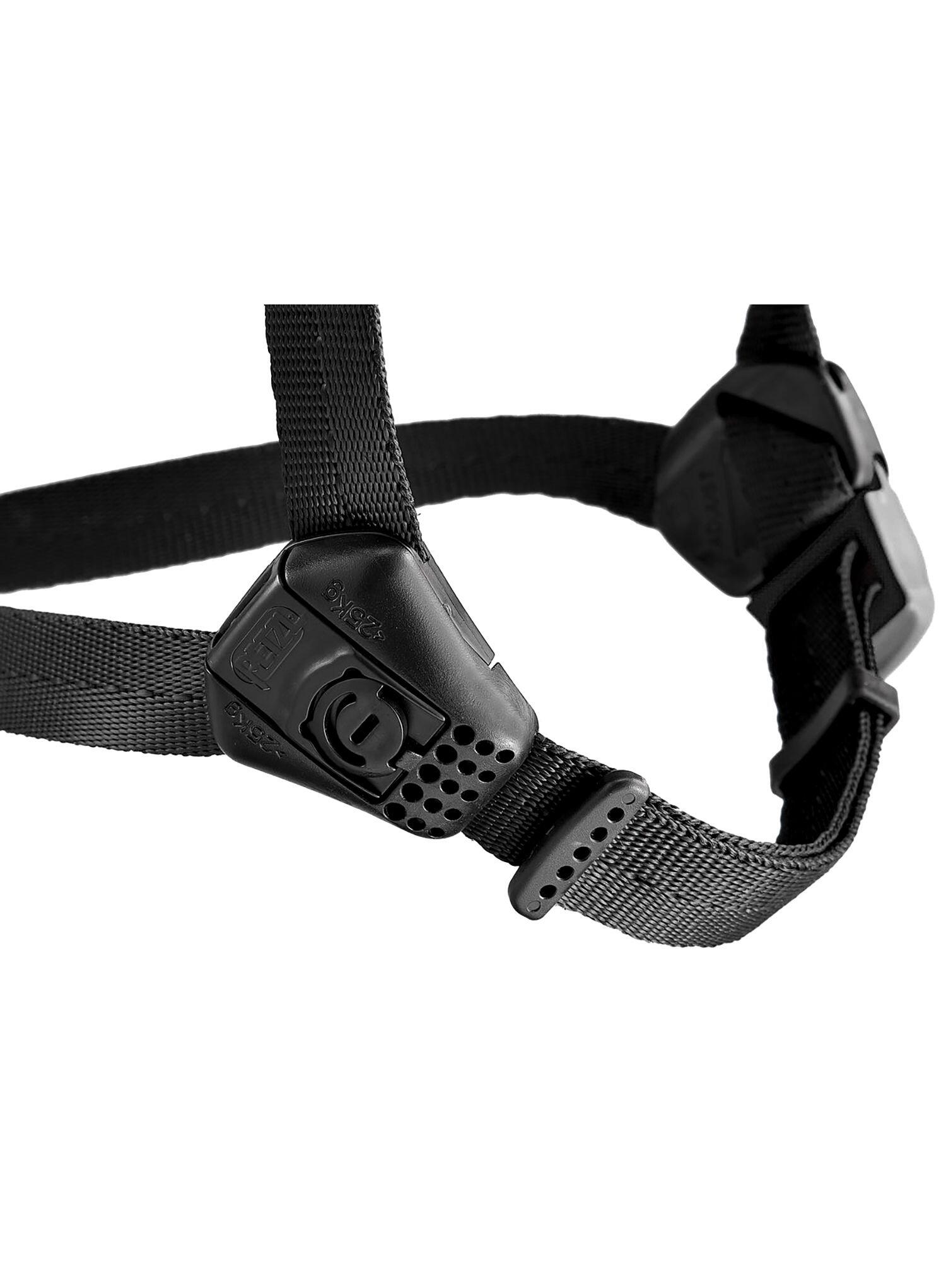 Casque Petzl Vertex Vent noir coque ABS ventilation intégrée harnais 4 points 2/3