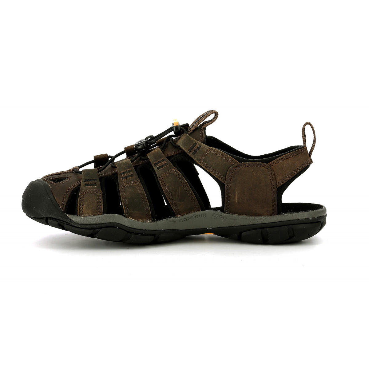 Heren CLEARWATER CNX LEATHER M Sandaal Donkereaarde/Zwart 4/7