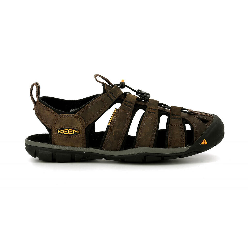 Men’s CLEARWATER CNX LEATHER M Sandal Dark Earth/Black