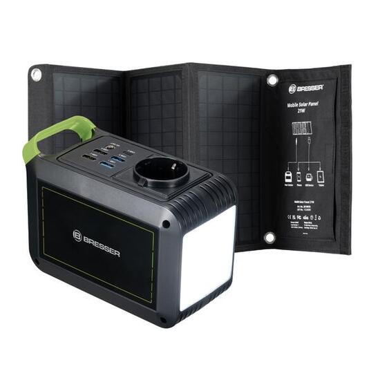 KIT 88 W draagbare externe batterij + 21 W zonnepaneel -Camping