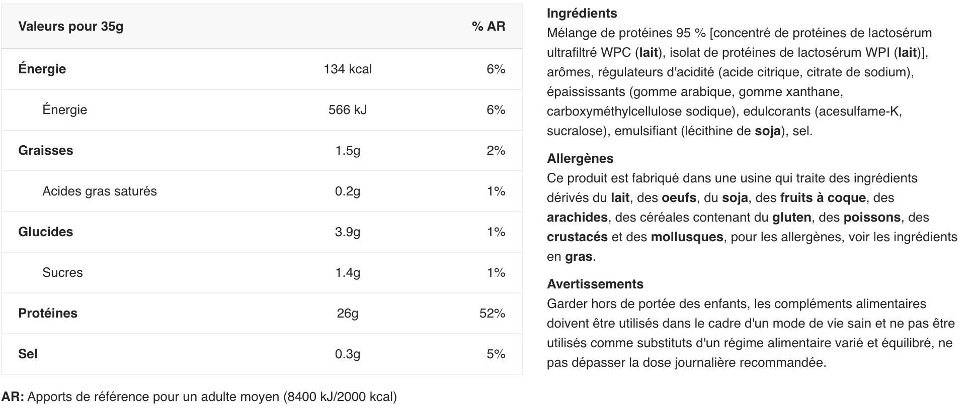 Whey concentrée - Whey Protein Complex 100% - Biscuits et Crème 2/3