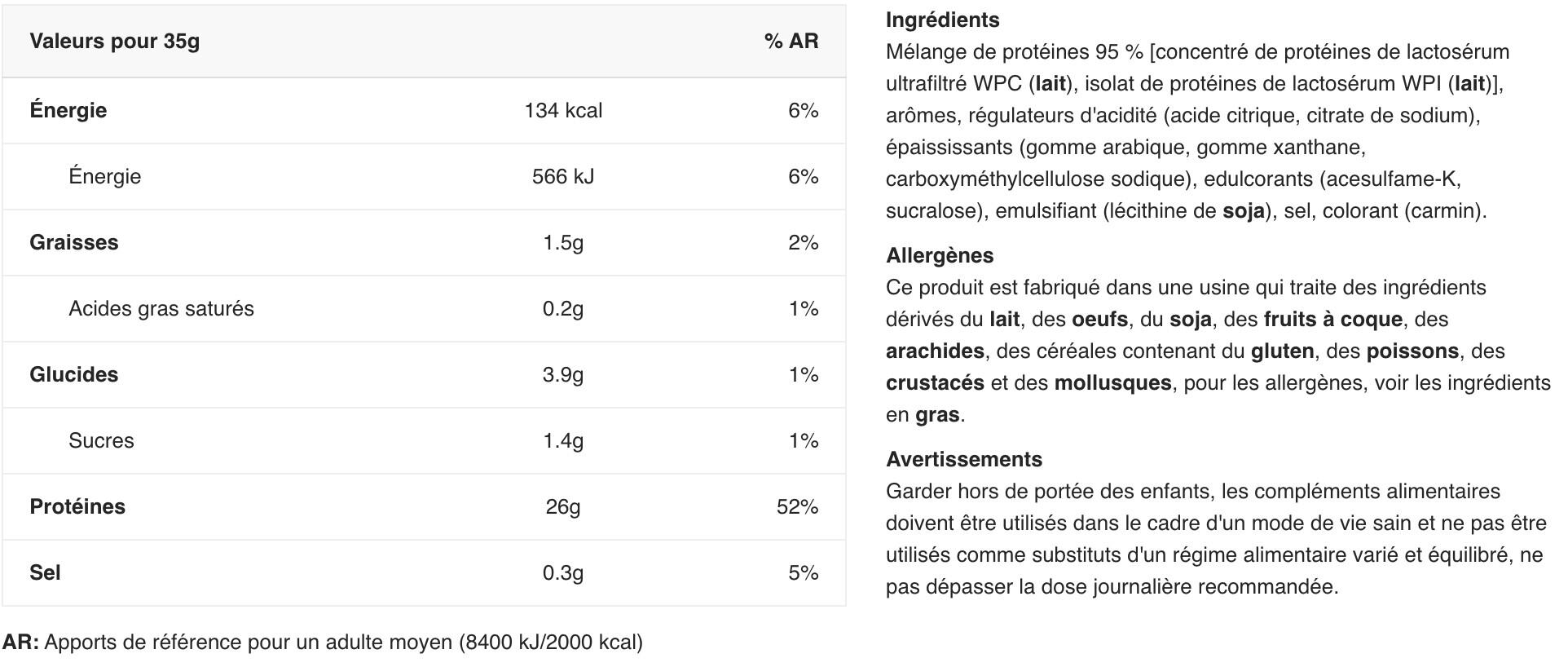Whey concentrée - Whey Protein Complex 100% - Fraise 2/3
