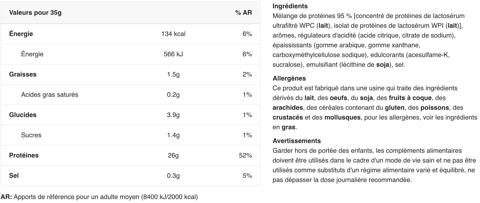 Whey concentrée - Whey Protein Complex 100% - Tarte aux Pommes 2/3