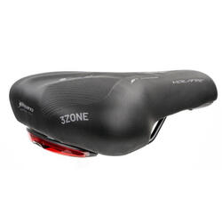 Selle Bassano Volare Icon GT XL selle vélo, noire, avec lampe