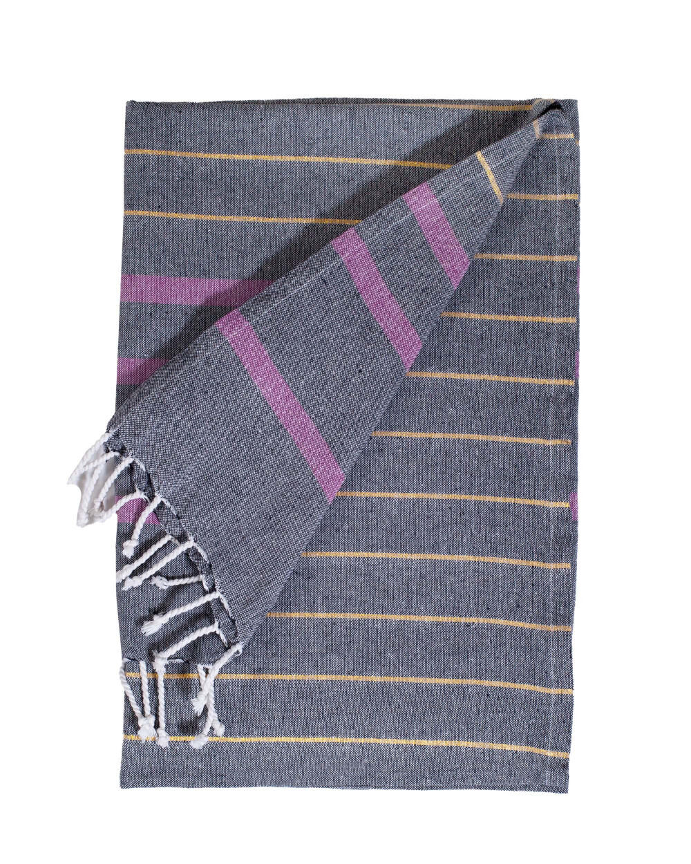 FOUTA G ORO + NEGRO + FUCSIA 2/3
