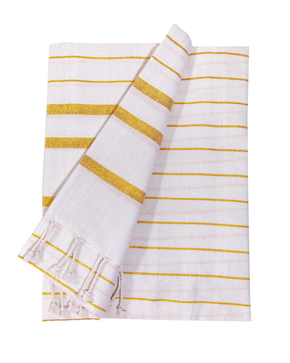 FOUTA G ORO + BLANCO 2/5