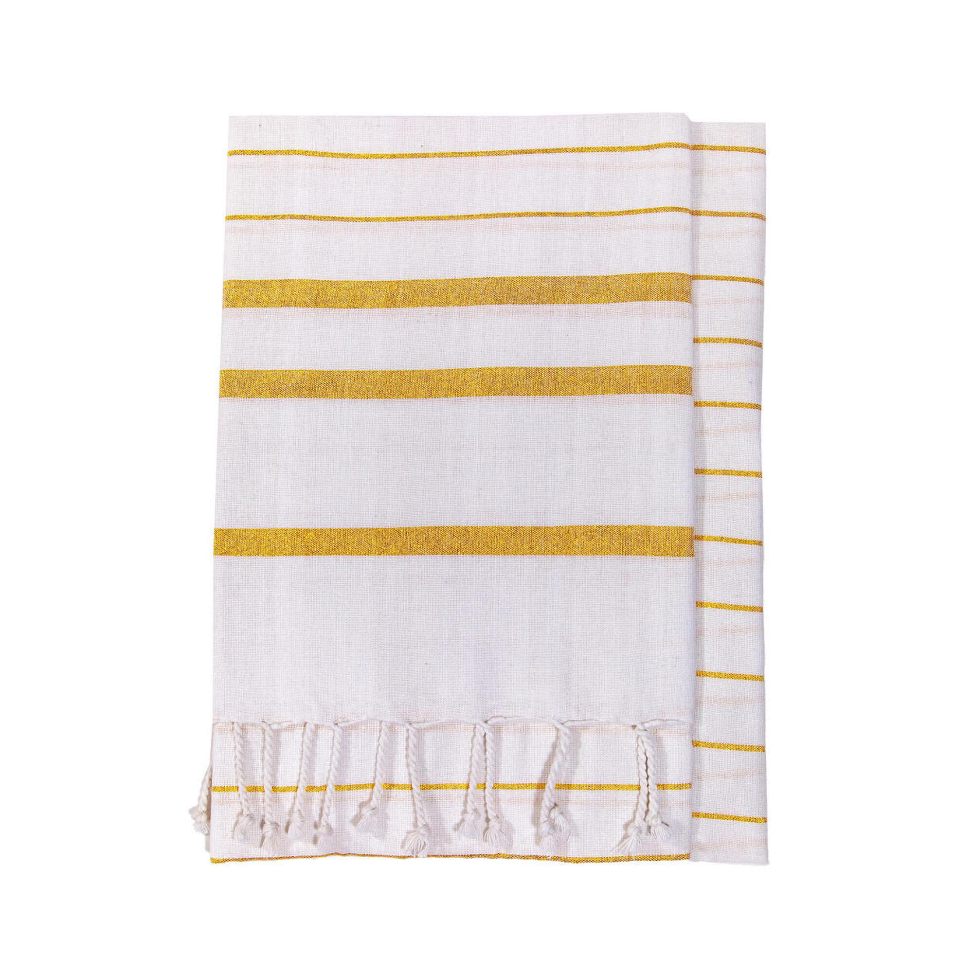 Sun & Surf - Fouta G Or + Blanc - Paréo - Multicolore - Taille Unique - Decathlon