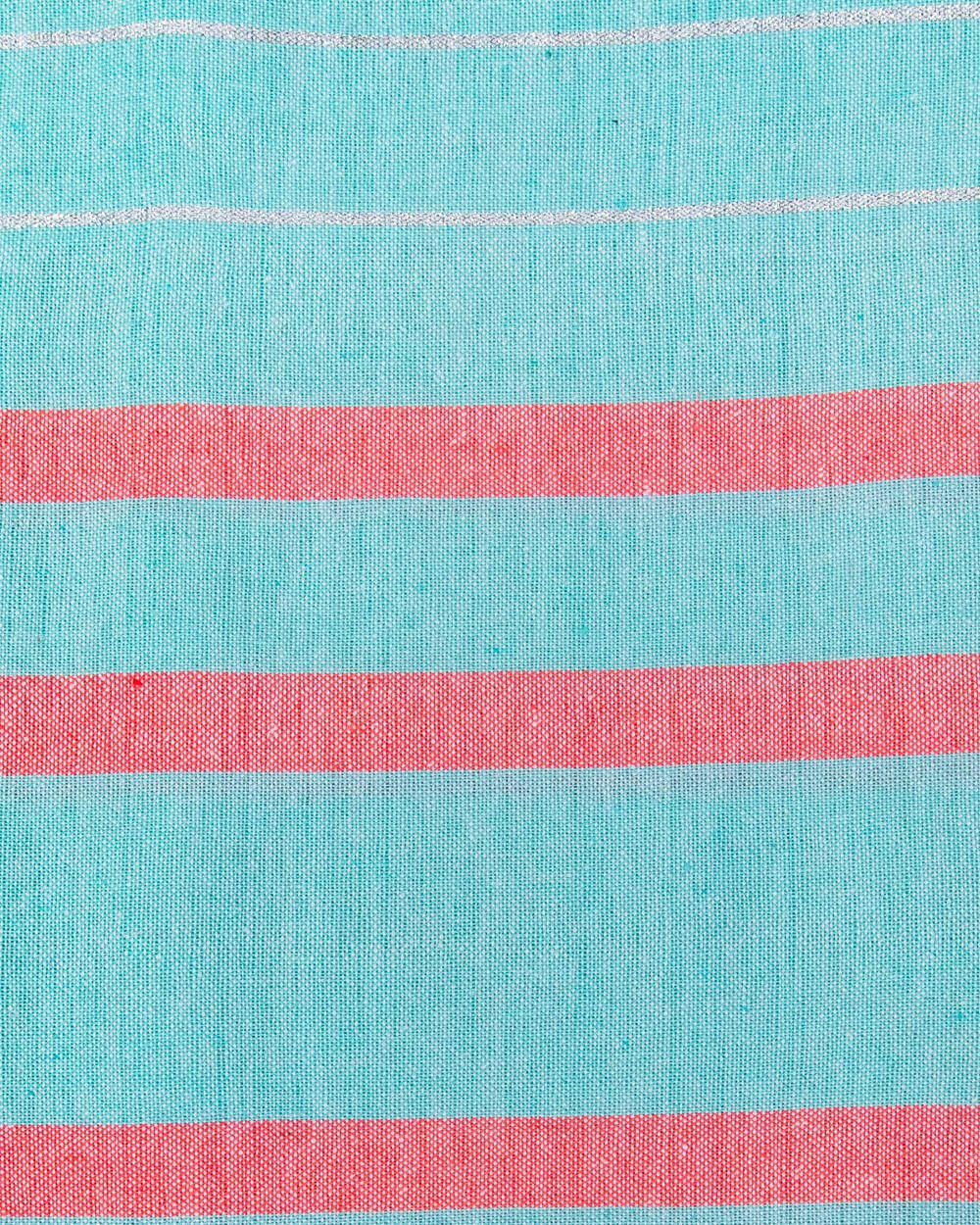 FOUTA G AQUAMARINA + PLATA + CORAL 3/4
