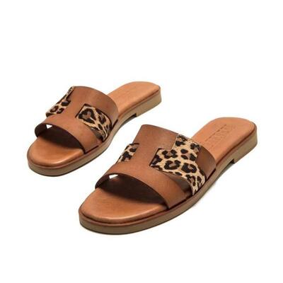 Sandalias Planas Mujer Mustang Beige