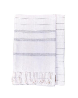 FOUTA G SILBER + WEISS