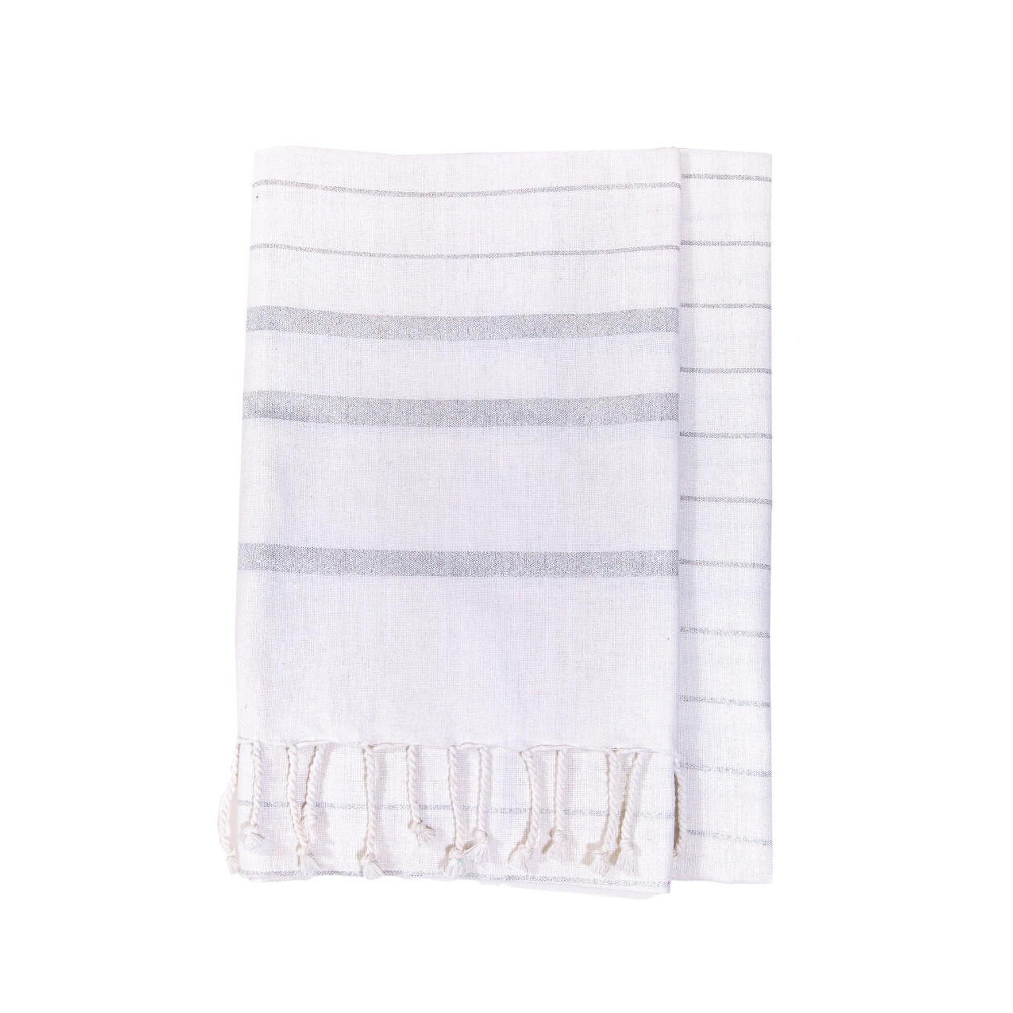 Sun & Surf - Fouta G Argent + Blanc - Paréo - Multicolore - Taille Unique - Decathlon