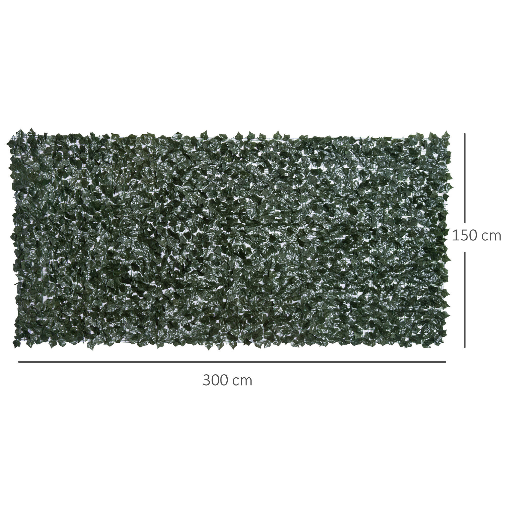 Rolo de Vedação Artificial Outsunny 300x150cm Verde 3/7