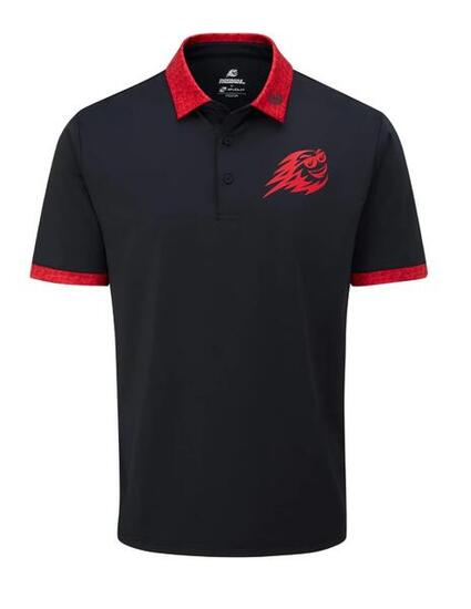 Polo da golf Fireballs by Stuburt Sevilla LIV Golf Uomo nero/rosso