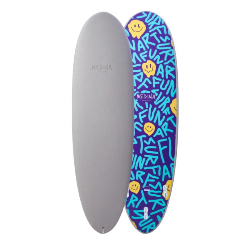 Medina Softboards - Planche De Surf En Mousse Medina Softboards Smile 6'6 -gris - Planche De Surf - Gris - Taille Unique - Decathlon