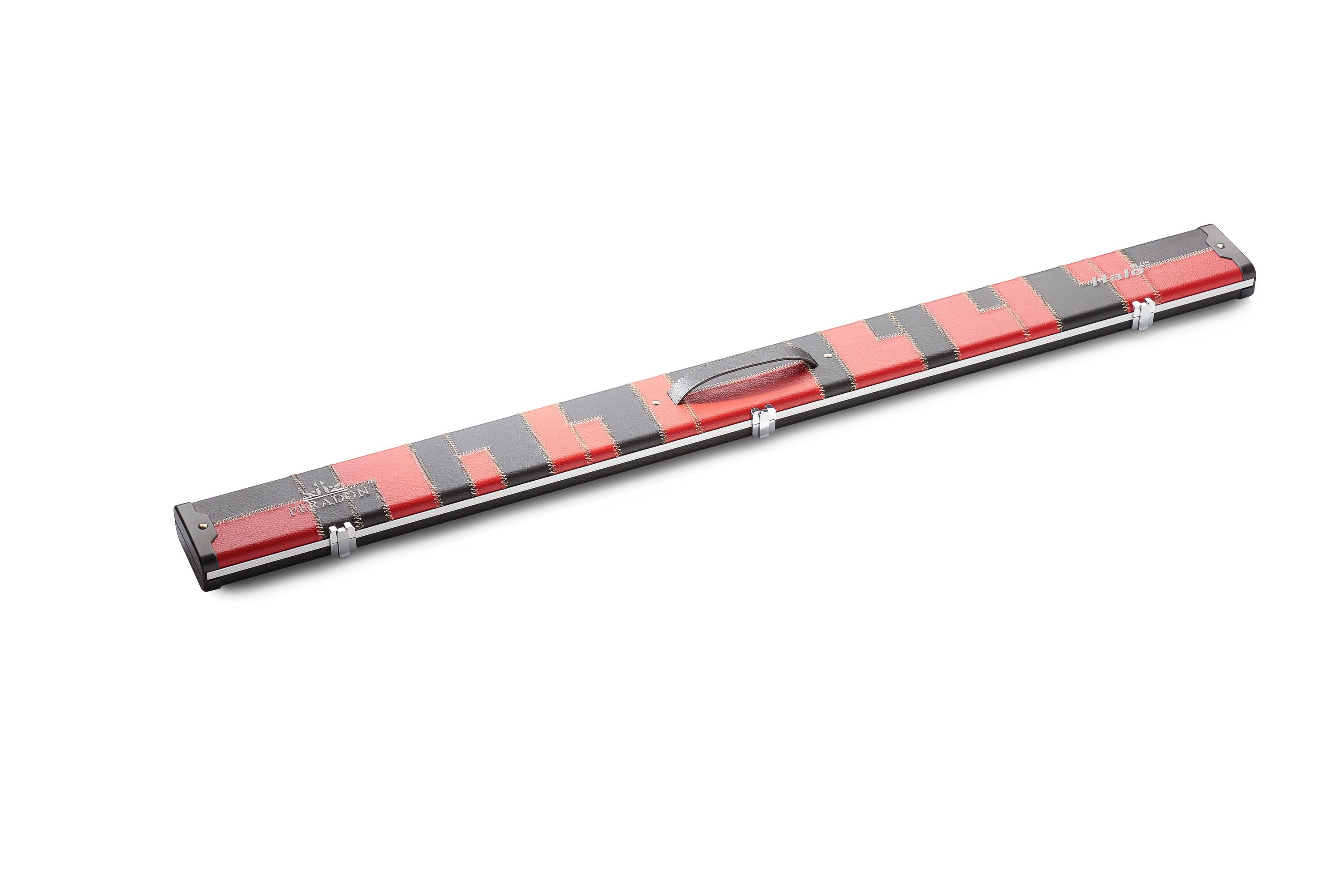 PERADON PERADON HALO 3/4 WIDE BLACK &amp; RED PATCHWORK EXTRA WIDE SNOOKER/POOL CASE