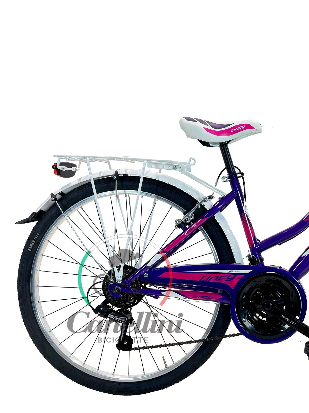 Kinderfahrrad MTB Canellini LINCY 26" - Violett/Fuchsia 2/3