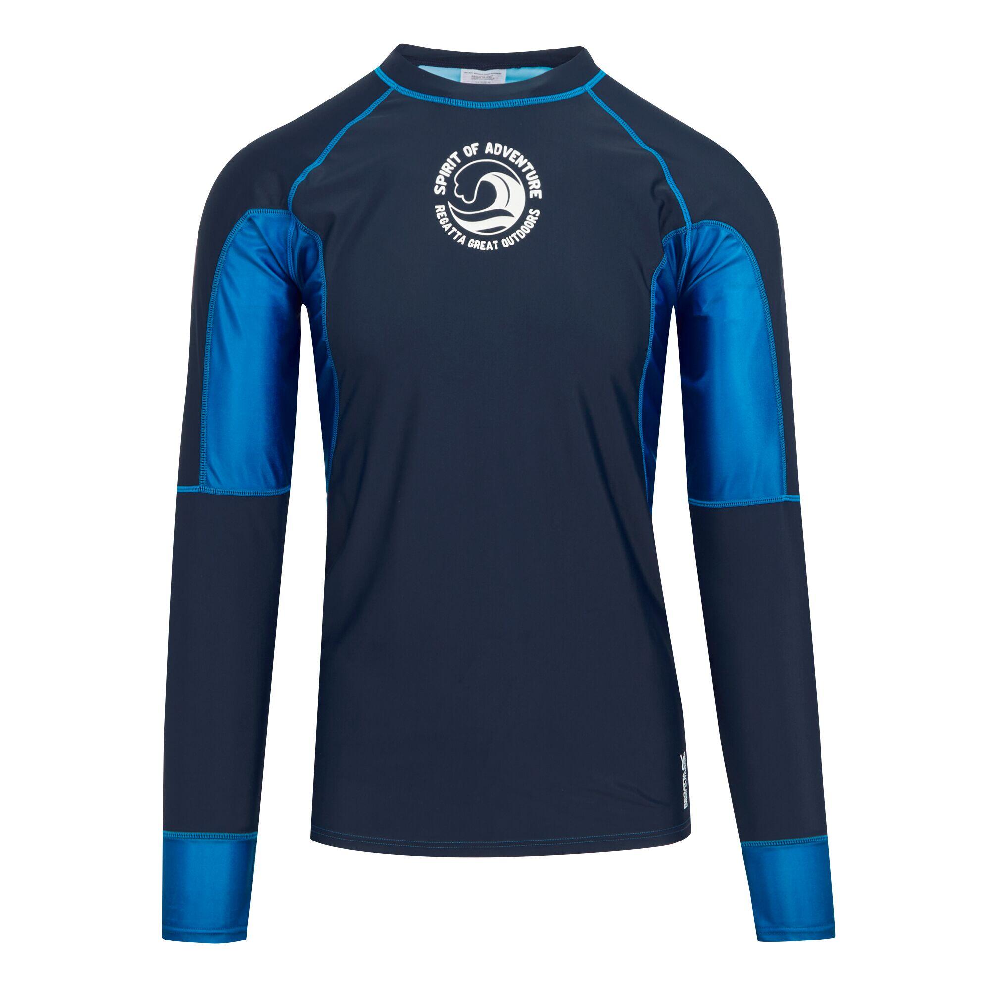 REGATTA Herenuitzetter met lange mouwen (Navy/Oxford Blauw)