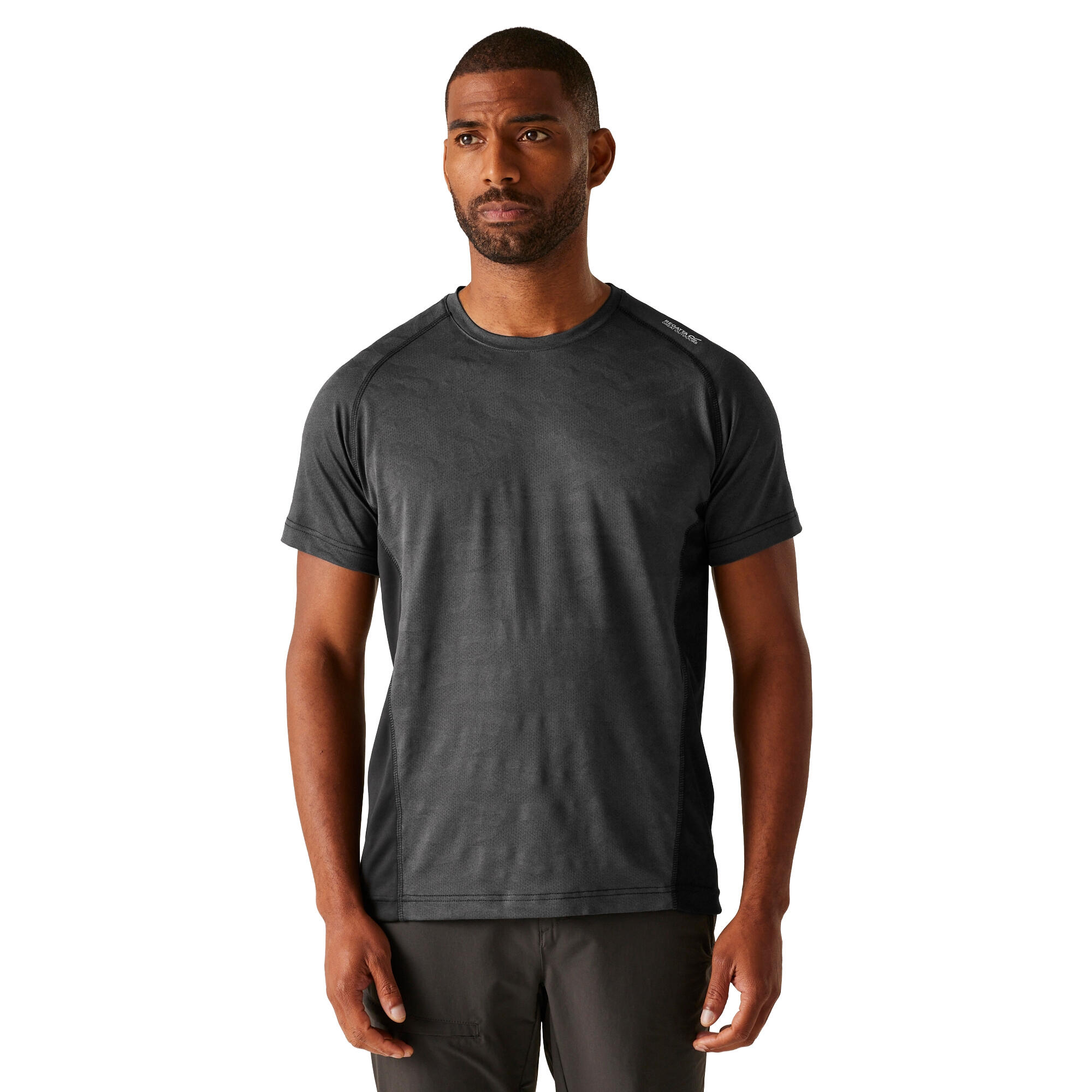 Tshirt CORBALLIS Homme (Gris Clair / Noir) 4/5