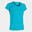 T-Shirt Manga Curta Running Mulher Joma Record II Azul-Turquesa Fluor