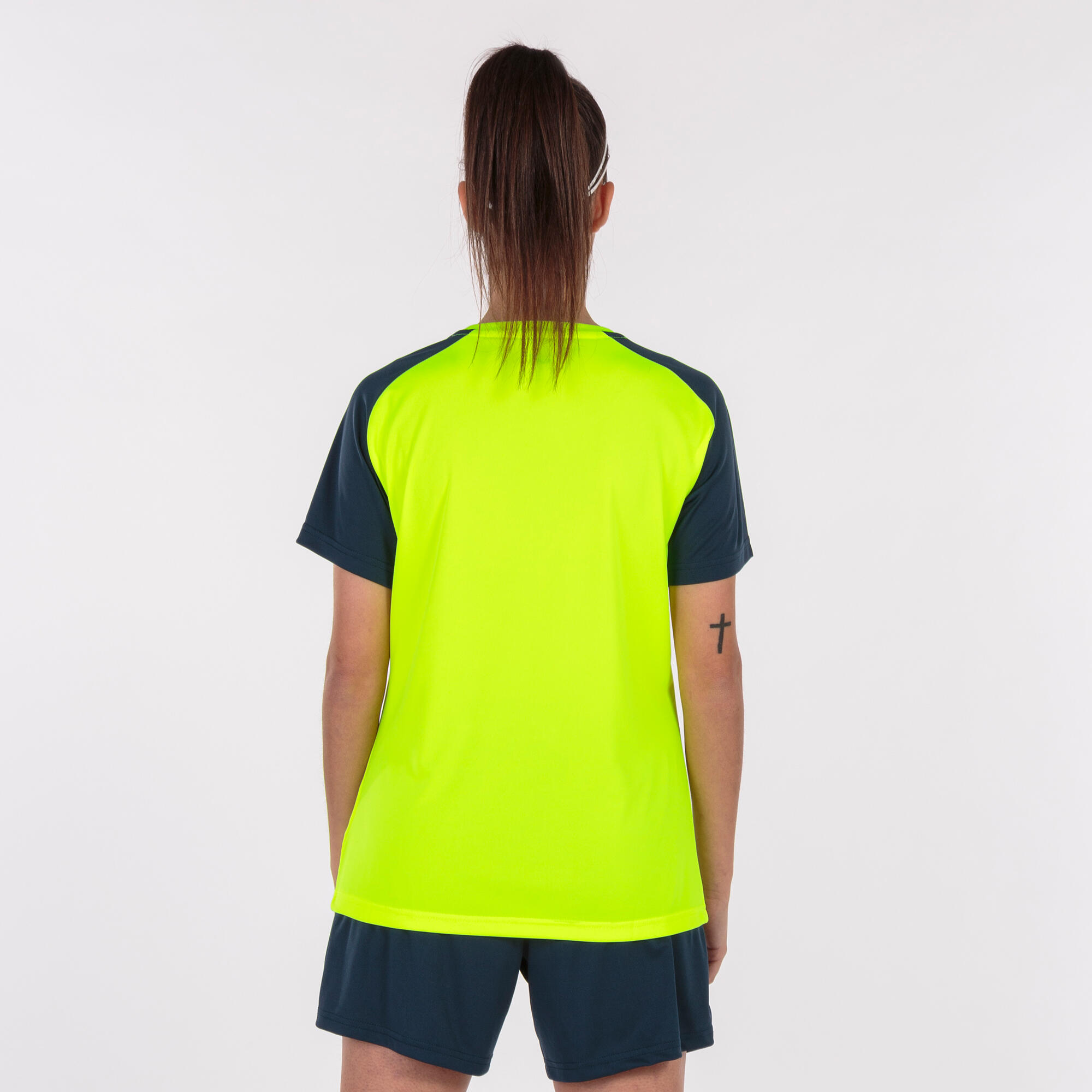 Maillot Manches Courtes Football Femme Joma Academy IV Jaune Fluo 3/5
