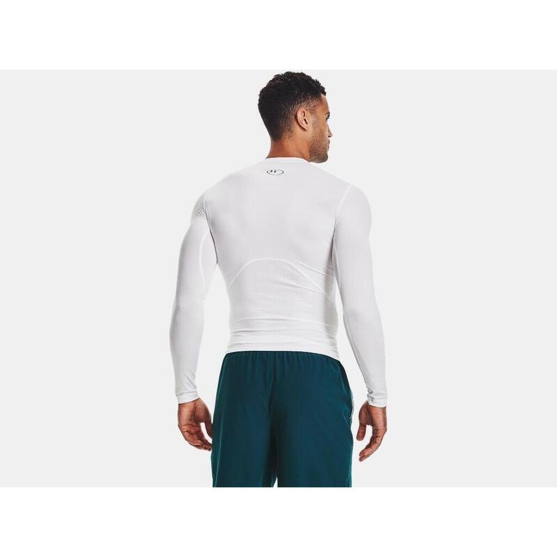 Bluza barbati Under Armour Heatgear Long Sleeve, Alb