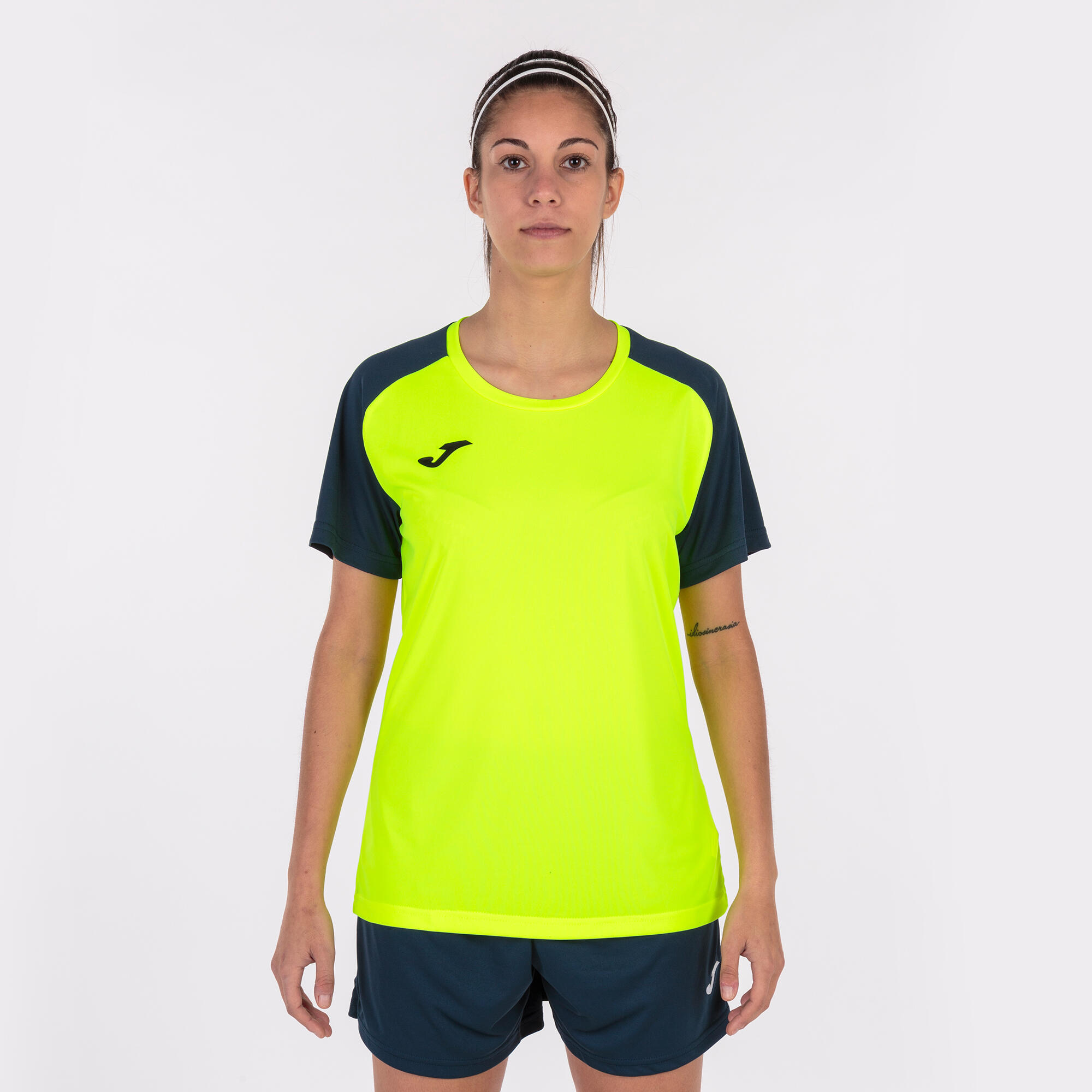 Maillot Manches Courtes Football Femme Joma Academy IV Jaune Fluo 2/5