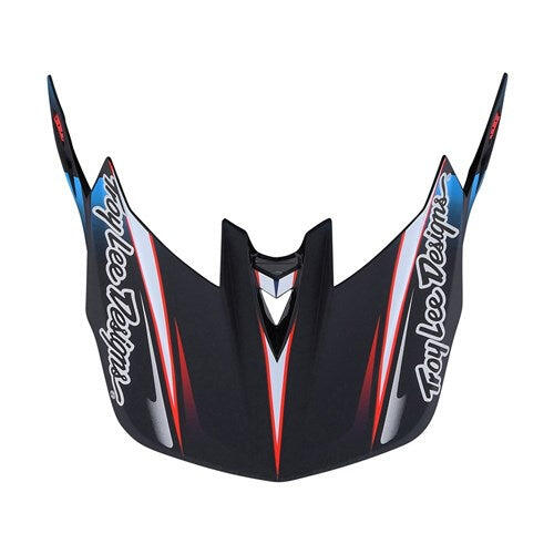 Troy Lee Designs 22S D4 Carbon Visor Lines Black / Red