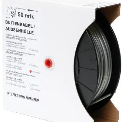 SLURF SHD 340 Derailleur Outer Cable Housing, 50 m, Silver — 30 Pack.