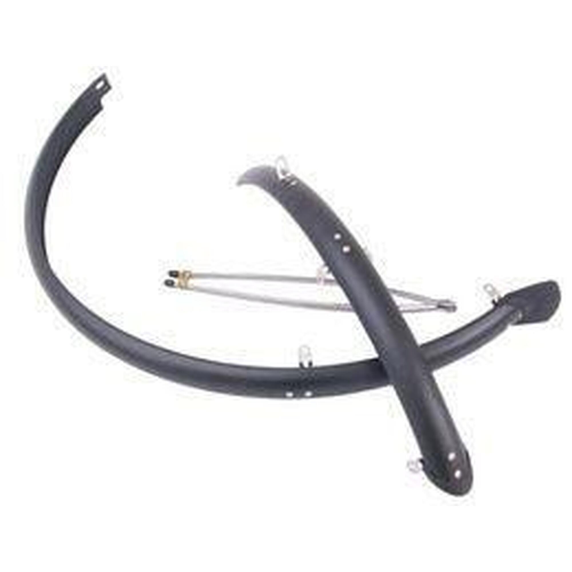 Sunnywhe zestaw błotników 28 cali plastik 50 mm czarny mat