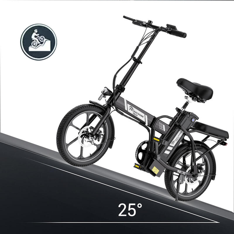 Bicicletă electrică pliabilă compactă și ușoară de 250 W – EVERCROSS EK5 Black