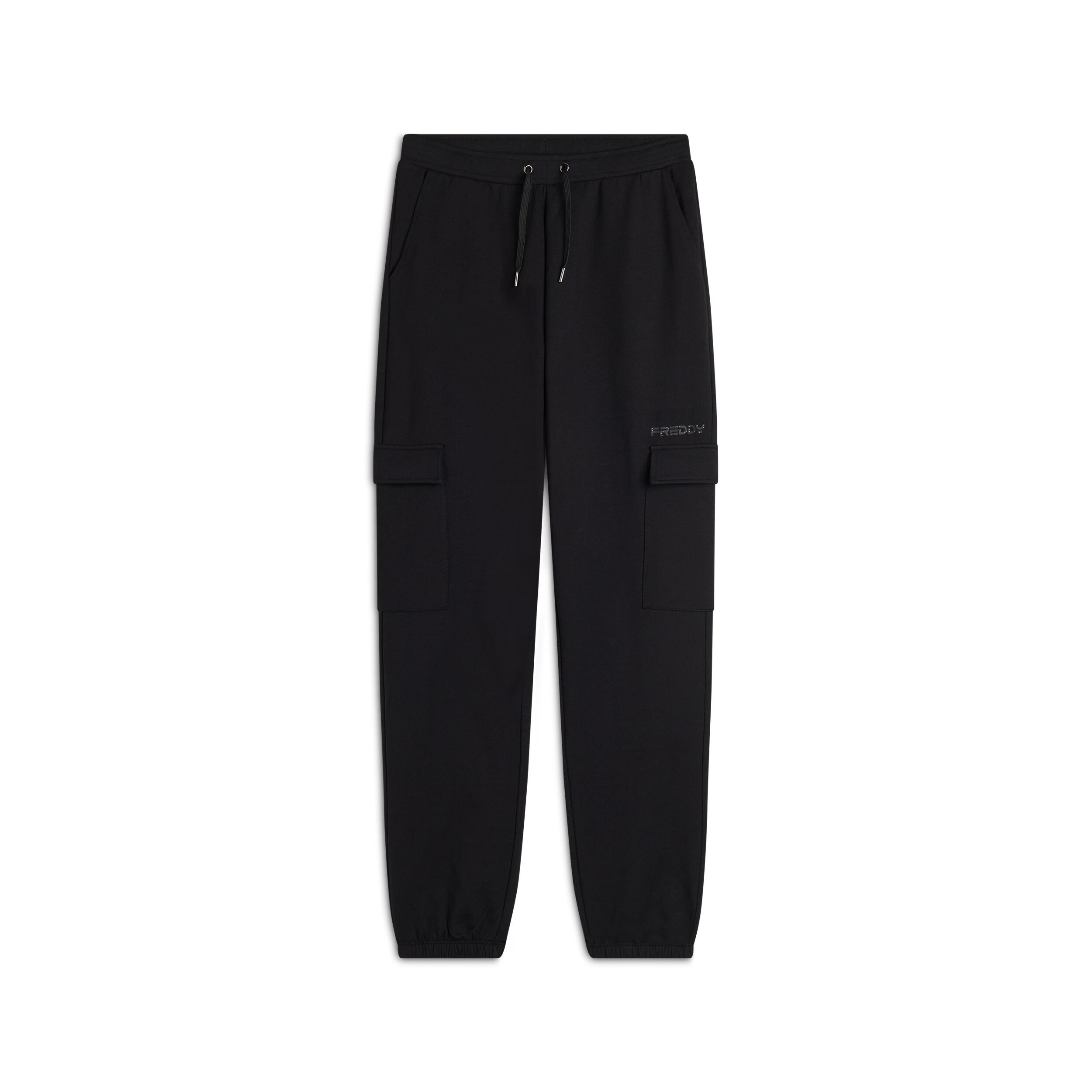 FREDDY Pantaloni cargo regular fit da donna in felpa garzata