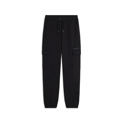Pantaloni cargo regular fit da donna in felpa garzata