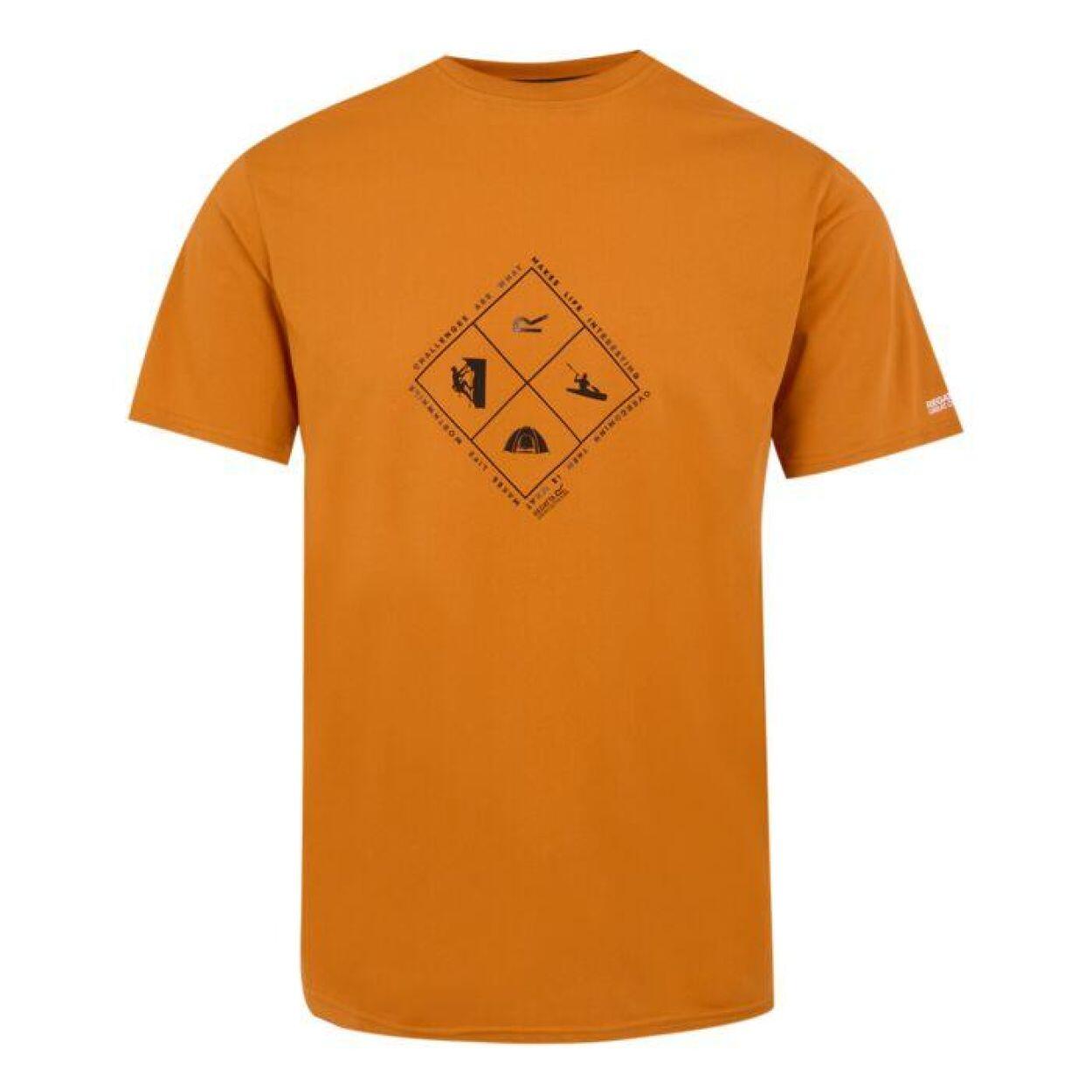 Camiseta deportiva Fingal Stretch, hombre, marrón 5/5