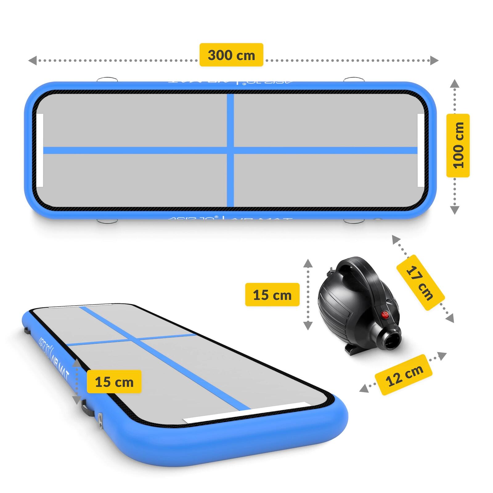 Akrobatikbahn Air Mat 4FIZJO für Akrobatik und Gymnastik 2/7