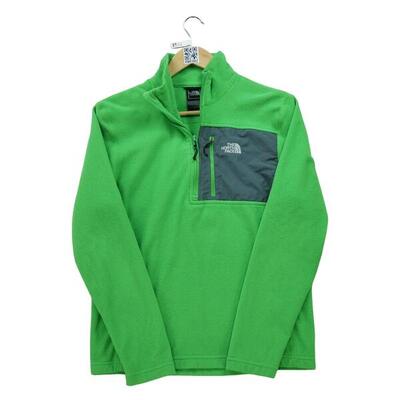Tweedehands - heren tnf groene fleece trui - als nieuw