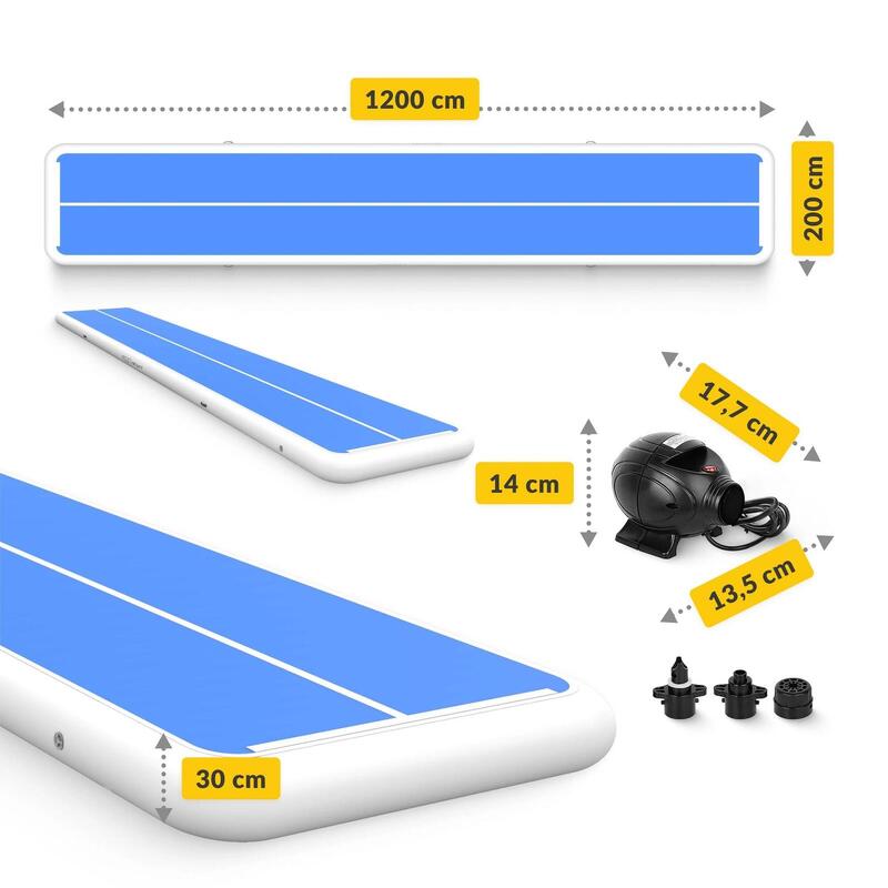 Pistă gonflabilă gimnastică cu pompă universală 4FIZJO AIR MAT PRO