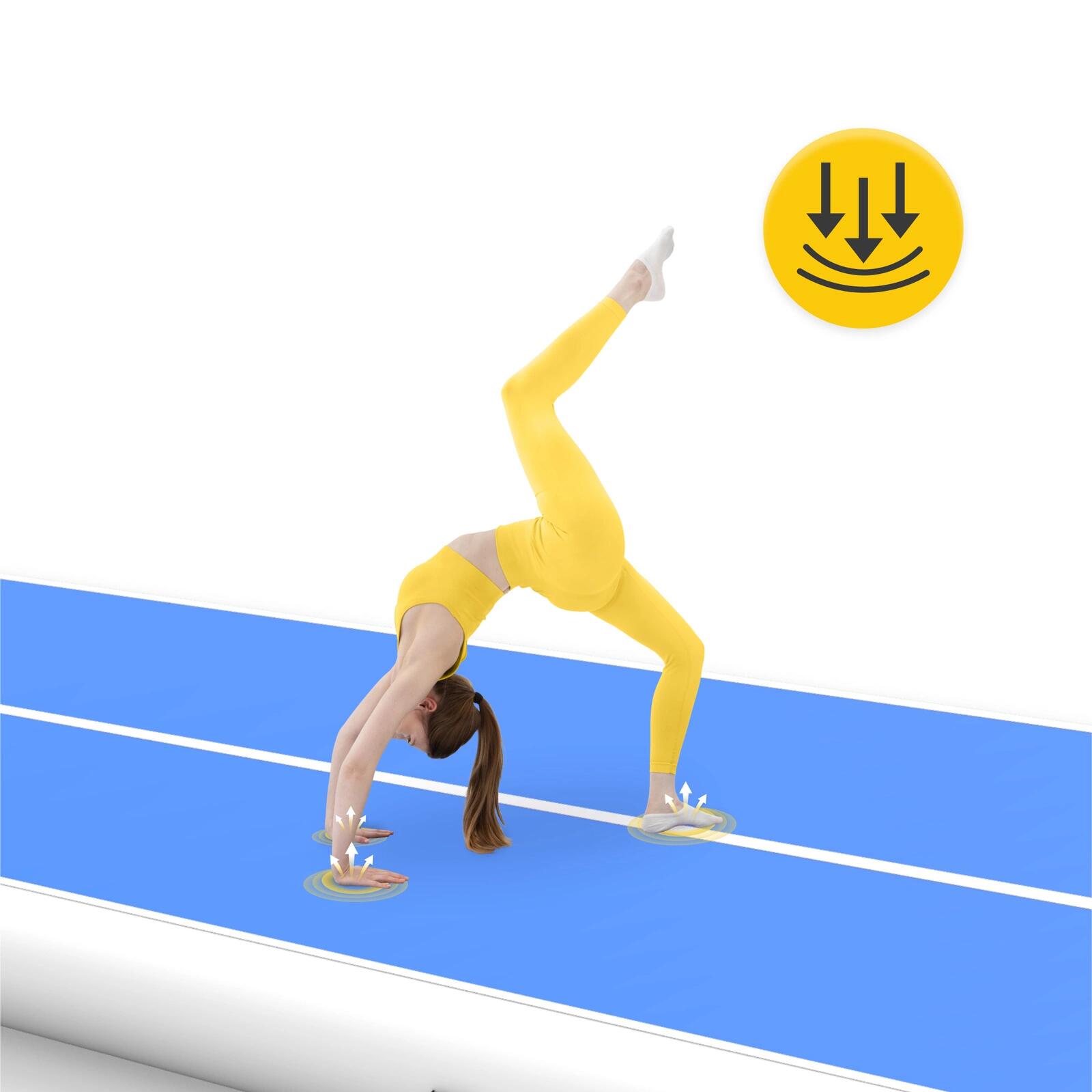 Ścieżka akrobatyczna gimnastyczna z pompką uniwersalna 4FIZJO AIR MAT PRO 10 m 3/7