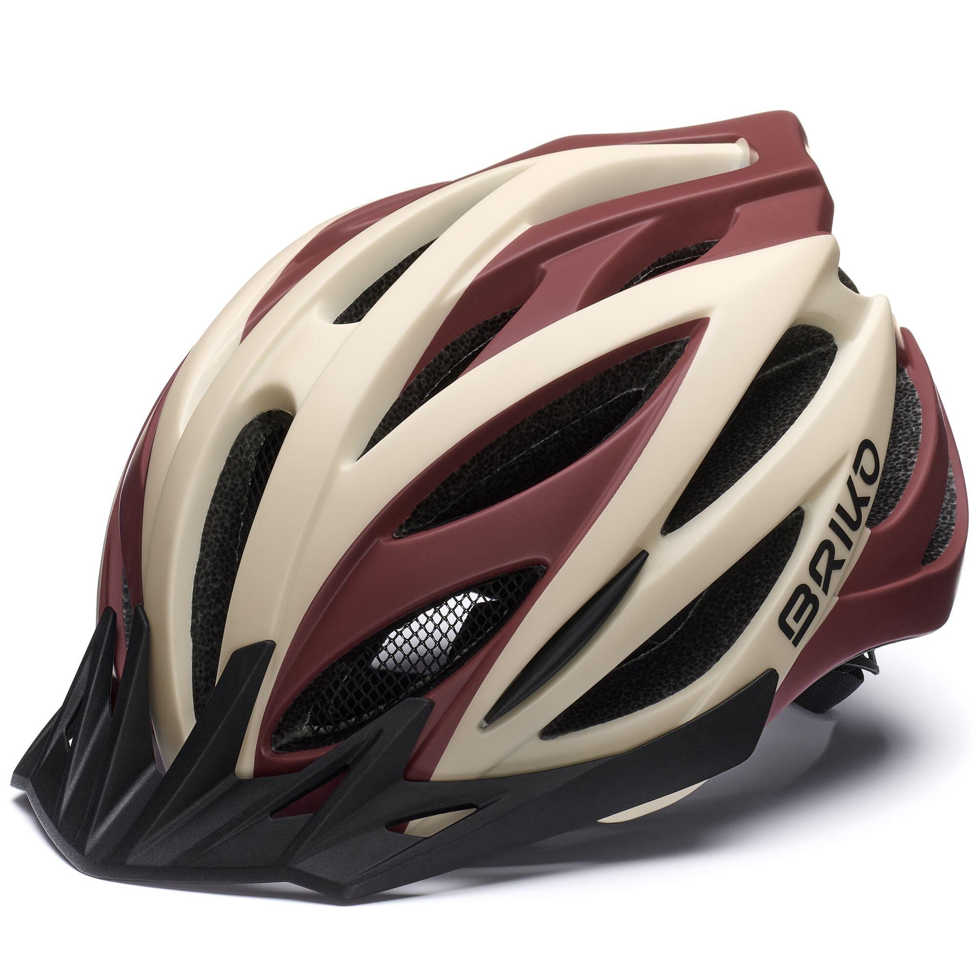 BRIKO briko casco rosso da uomo e donna in materiale sintetico da ciclismo e bici