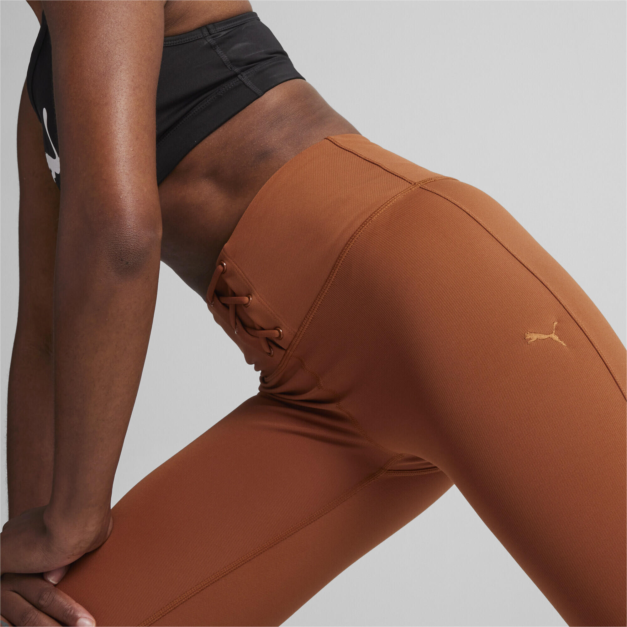 Legging de traning côtelé CLOUDSPUN Femme PUMA Teak Brown 7/7