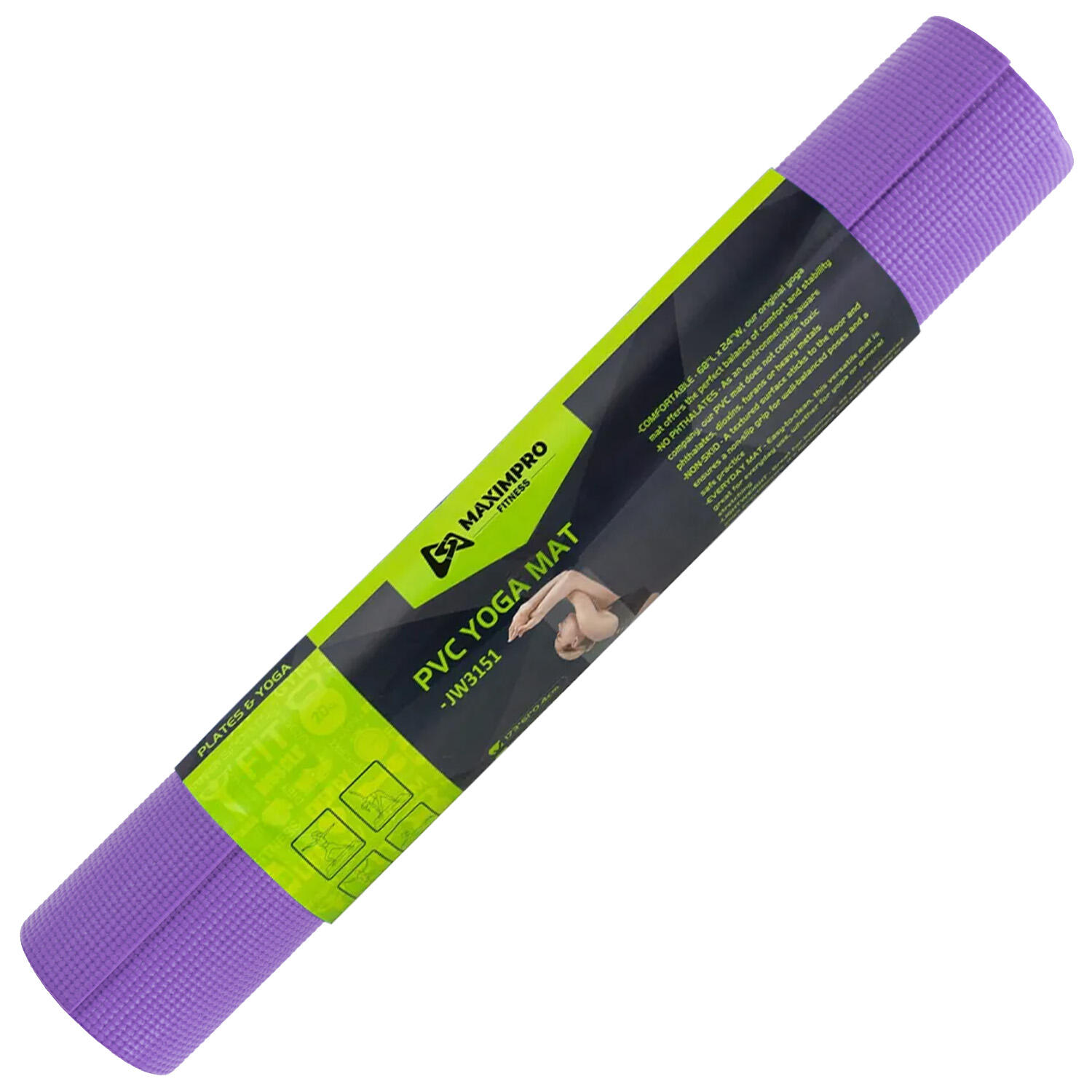 Esterilla Yoga Maximpro Fitness Akla 173x61 4mm grosor 6/6