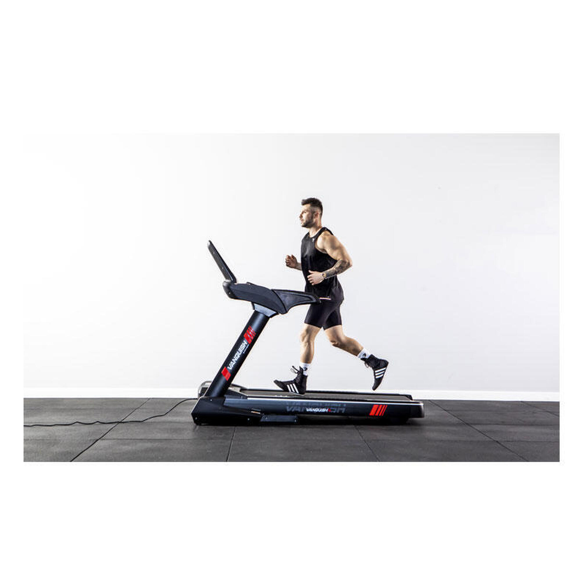 Tapis de course - Vanquish II - Kinomap,Zwift - 22km/h - 150x55cm - LED