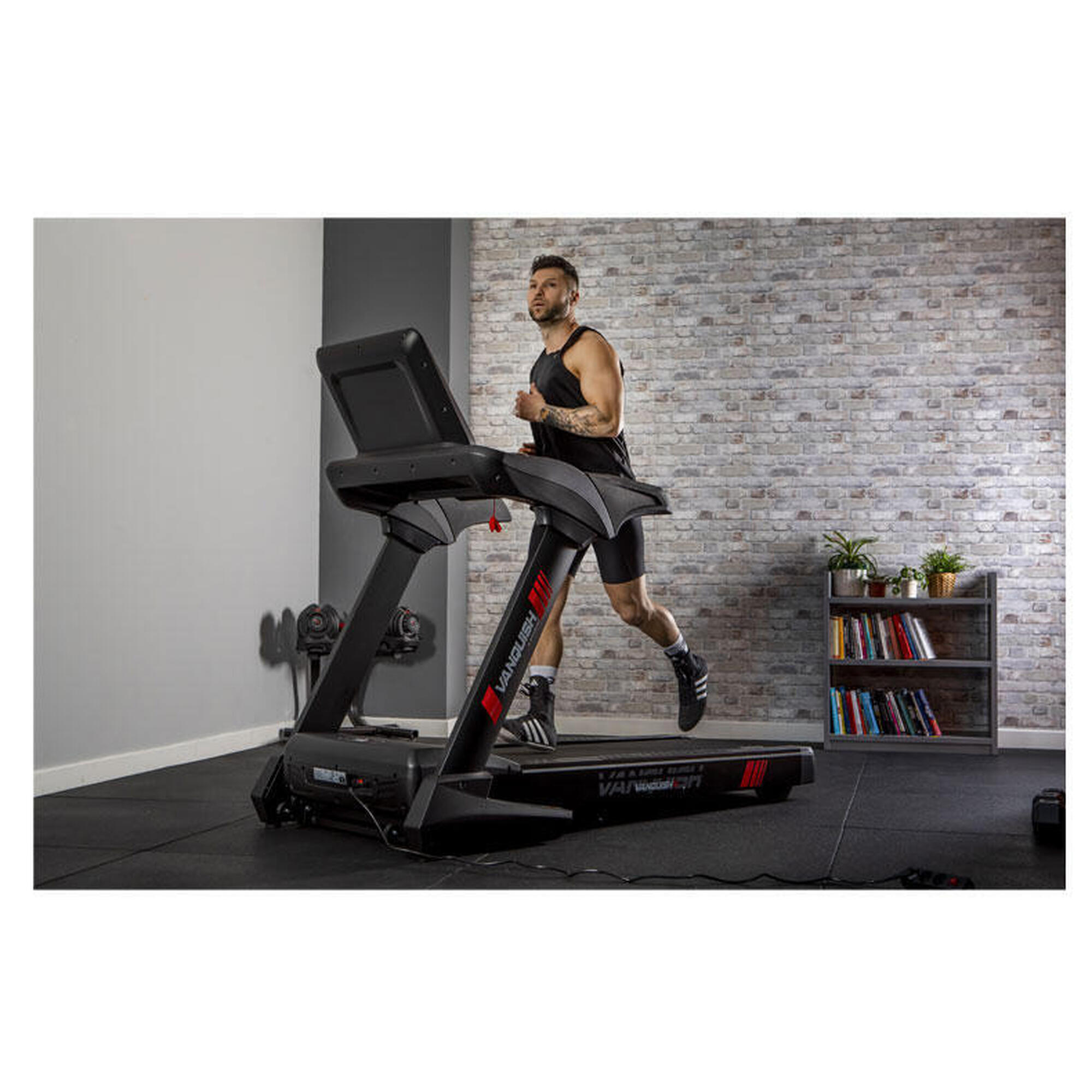 Tapis de course - Vanquish II - Kinomap,Zwift - 22km/h - 150x55cm - LED