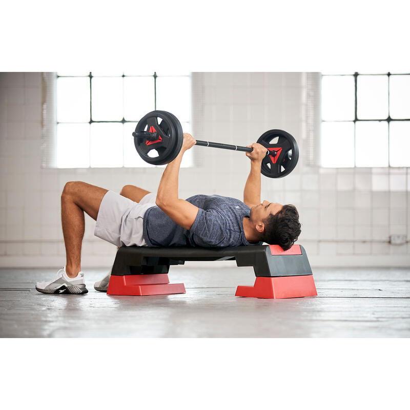 REEBOK STEP CZARNO-CZERWONY RAP-11150RD