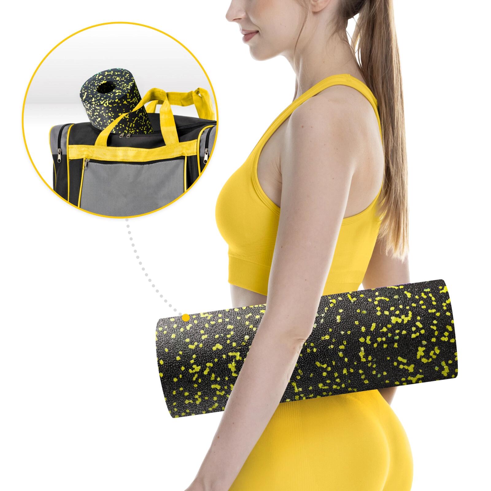 Roller wałek do automasażu gładki uniwersalny 4FIZJO EPP żółty 45 cm 3/7