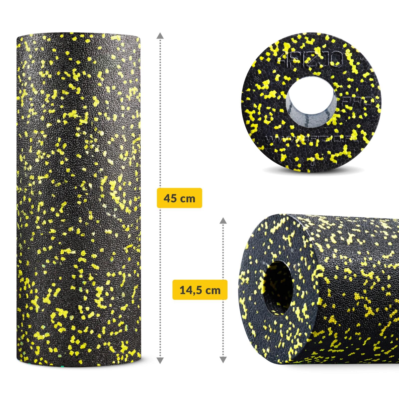 Roller wałek do automasażu gładki uniwersalny 4FIZJO EPP żółty 45 cm 2/7