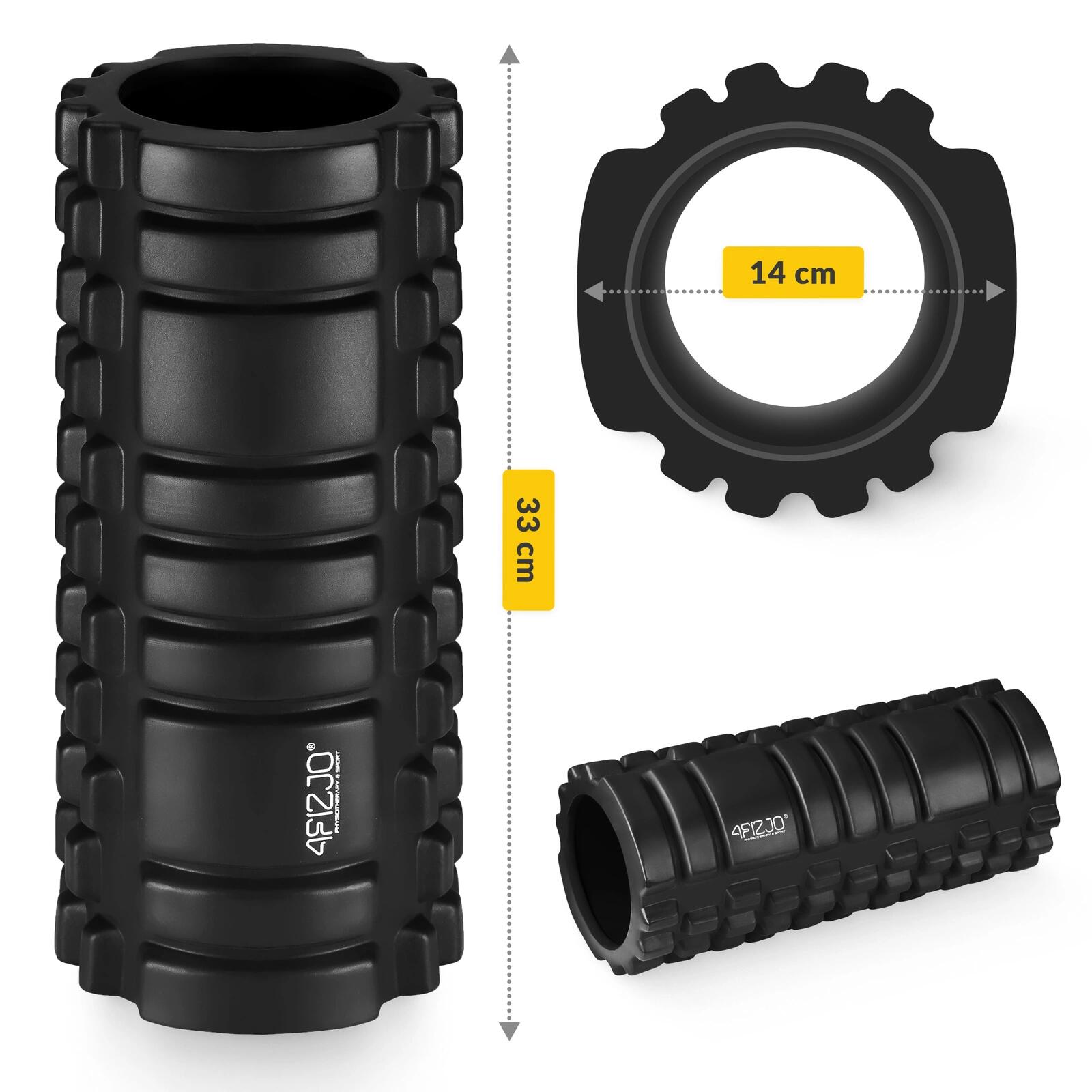Foam roller EVA rilievi 33 cm trigger point schiena e gambe 4FIZJO 4/7