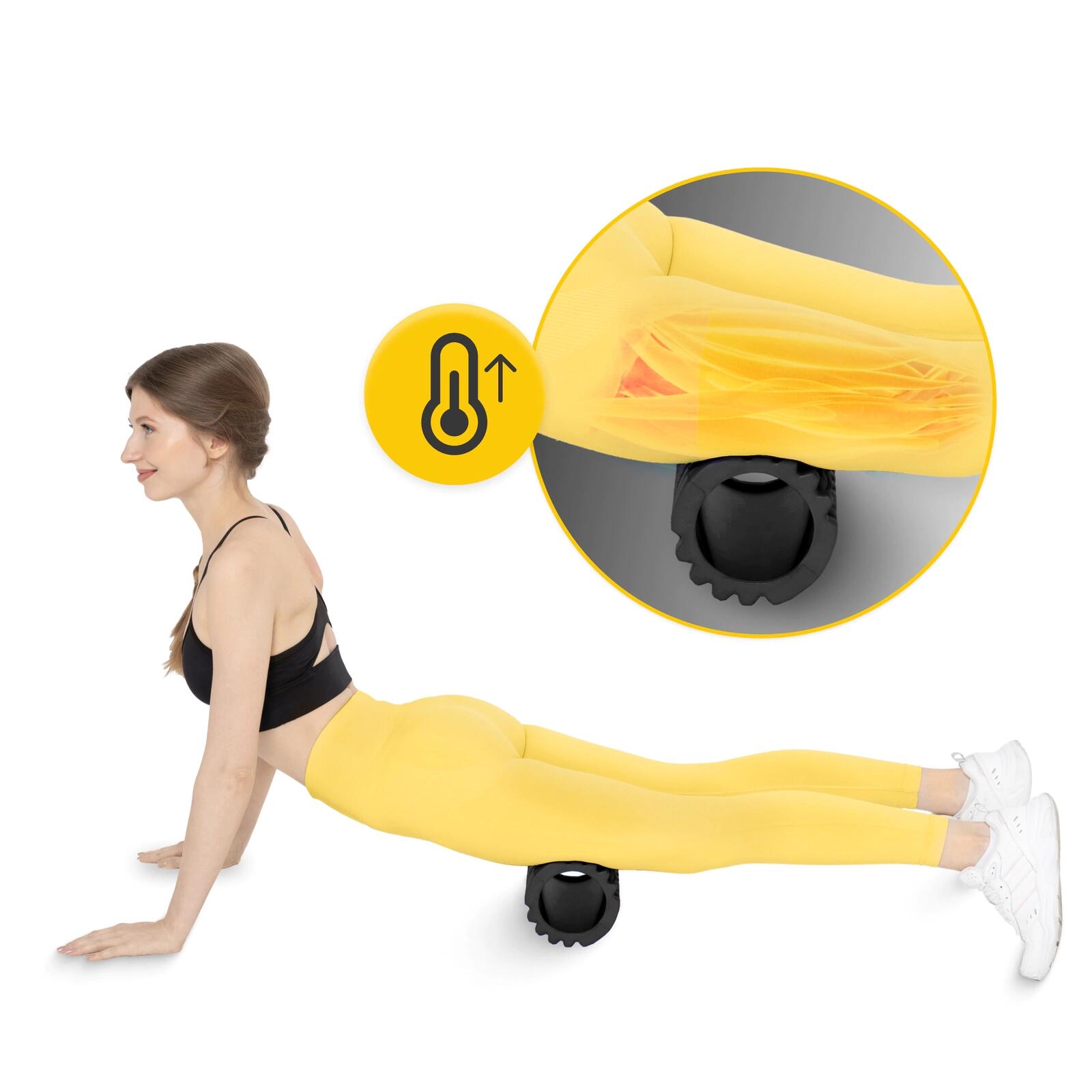 Foam roller EVA rilievi 33 cm trigger point schiena e gambe 4FIZJO 5/7