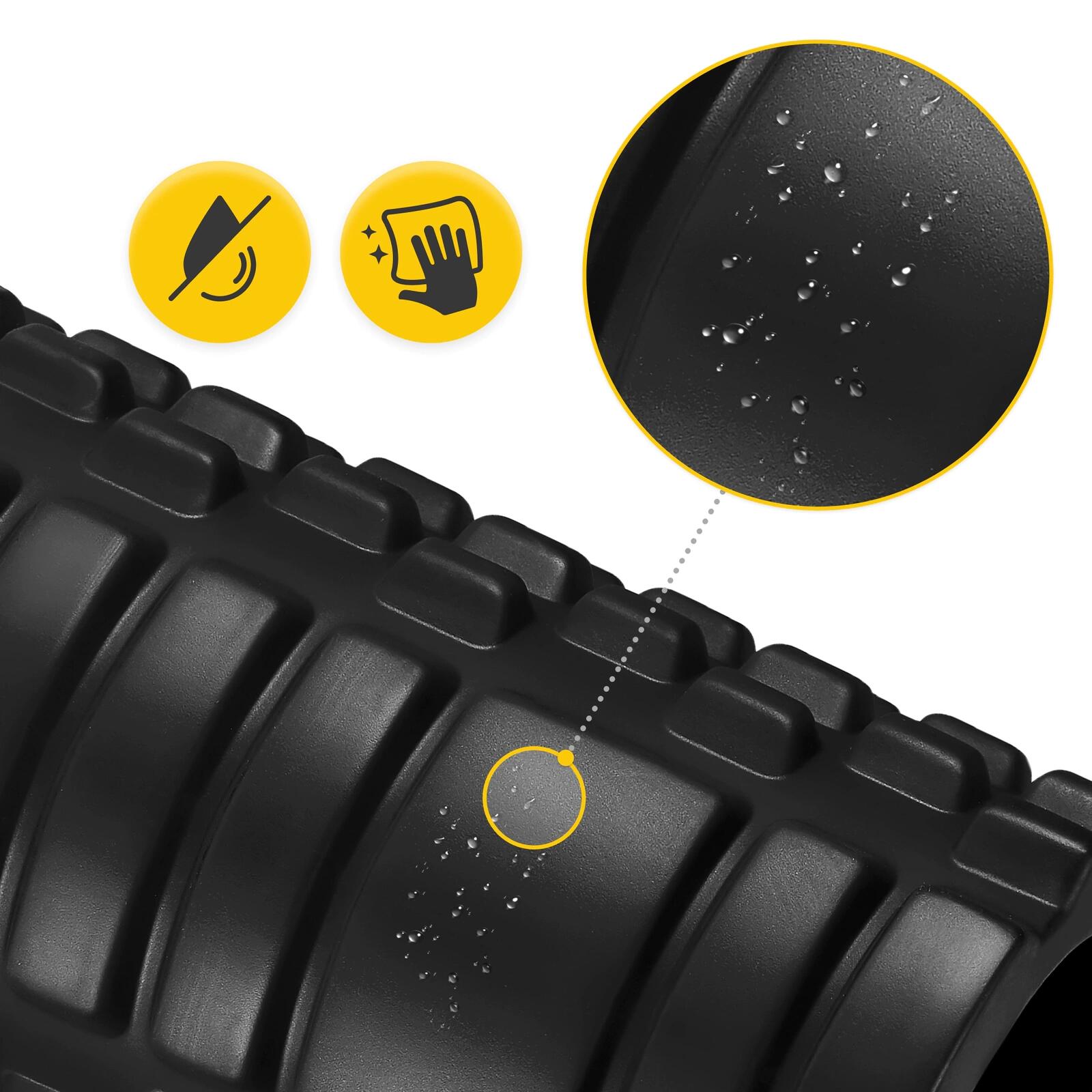 Foam roller EVA rilievi 33 cm trigger point schiena e gambe 4FIZJO 2/7